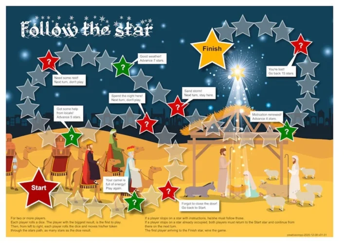 Print & Play! Board Game - Follow the star