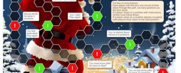 Print & Play! Board Game - Christmas Race - size A4 or A3