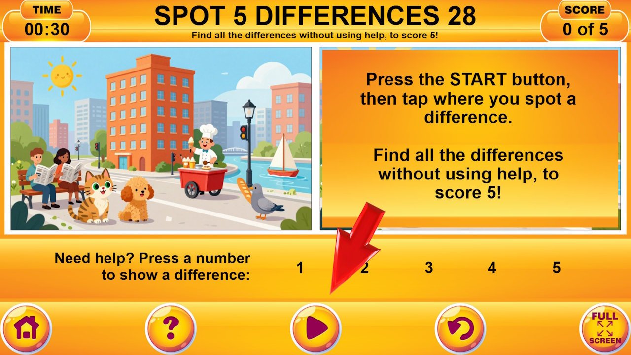 Spot 5 Differences 28 – Free Browser Game
